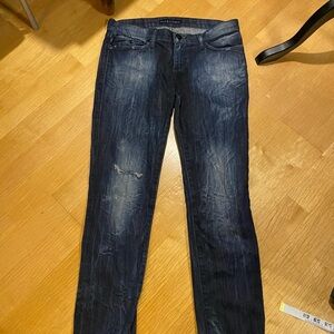 Rock & Republic Blue Skinny Jeans Distressed Denim